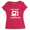 personalised your name caravan club funny gift Women's Triblend Scoop T-shirt