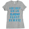 alphabet abc elemno Ladies Fitted T-Shirt