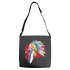 chief many feathers Adjustable Strap Totes
