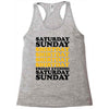 saturday sunday shitday Racerback Tank