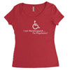 i am handicapped i'm psychotic Women's Triblend Scoop T-shirt