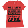 all men are created equal april Ladies Fitted T-Shirt
