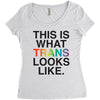 This Is What Trans Looks Like Women's Triblend Scoop T-shirt