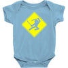 ninja crossing sign Baby Onesie