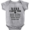 I Love You Nana Baby Bodysuit