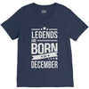 legends are born in december V-Neck Tee