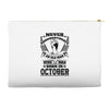 Never Underestimate Old Man Who Was Born October Accessory Pouches