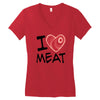 i love meat Women's V-Neck T-Shirt