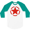 military starfunny retro army war vietnam usa britain fashion 3/4 Sleeve Shirt