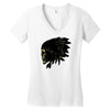 indian skull native american Women's V-Neck T-Shirt