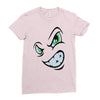 angry cartoon face Ladies Fitted T-Shirt