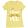 kings are born in 1981 Ladies Fitted T-Shirt