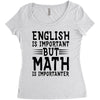 english is important but math is importanter Women's Triblend Scoop T-shirt