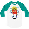 saiyan fries 3/4 Sleeve Shirt