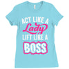 lady lift like a boss Ladies Fitted T-Shirt