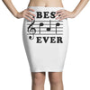 Best Dad Ever Funny Music Note Pencil Skirts