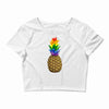 rainbow pineaplle Crop Top