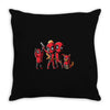 deadpool family portrait Throw Pillow