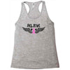 angel wing believe breast cancer Racerback Tank