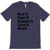 rock paper scissors lizard spock big bang theory geek nerd gift t shir T-Shirt