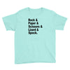 rock paper scissors lizard spock big bang theory geek nerd gift t shir Youth Tee
