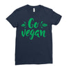 go vegan Ladies Fitted T-Shirt