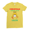 christmas baking team crew angel Ladies Fitted T-Shirt