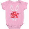 happy easter some bunny loves me Baby Bodysuit