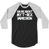 childrens ask me about my t rex flip 3/4 Sleeve Shirt