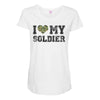 i love my soldier regular camouflage Maternity Scoop Neck T-shirt