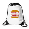 royale with cheese Drawstring Bags