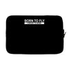 born to fly forced to work Laptop sleeve