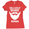 funny beards Ladies Fitted T-Shirt