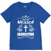 I Am One Blessed Grandfather V-Neck Tee