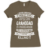 Super Cool Granddad Of A Freaking Awesome Granddaughter Ladies Fitted T-Shirt