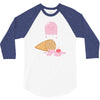 ice cream ghost 3/4 Sleeve Shirt