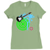 guitar retro music Ladies Fitted T-Shirt
