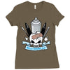 skull emblem Ladies Fitted T-Shirt