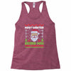 most wanted beard man this christmas Racerback Tank