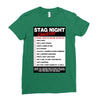 funny stag night checklist, ideal gift, christmas present Ladies Fitted T-Shirt