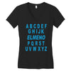alphabet abc elemno Women's V-Neck T-Shirt