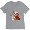 nice cat and dog V-Neck Tee