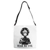 hear no evil Adjustable Strap Totes