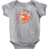 happy space fox   porky roebuck Baby Bodysuit