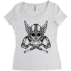 vikings head Women's Triblend Scoop T-shirt