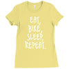 Eat Sleep Bike Repeat Ladies Fitted T-Shirt