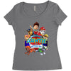 paw patrol birthday boy auntie Women's Triblend Scoop T-shirt