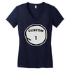 personalized custom Women's V-Neck T-Shirt