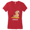 yoga pug exhale Women's V-Neck T-Shirt