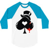 poker hat ace of spades 3/4 Sleeve Shirt